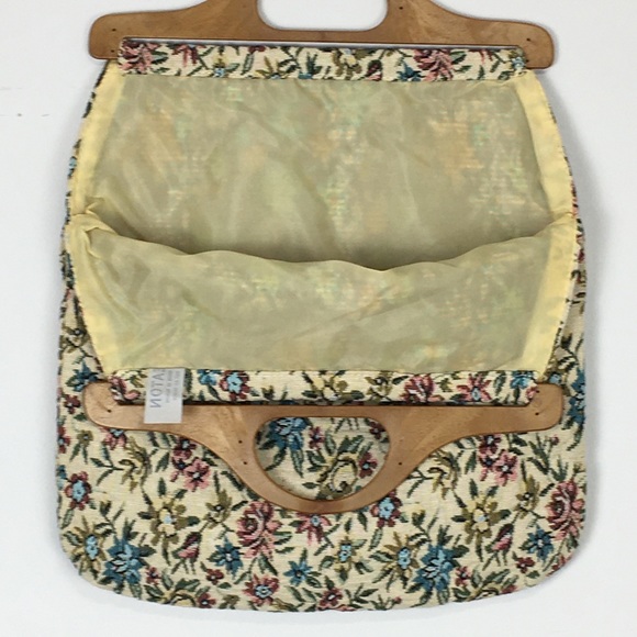 Vintage EATON Tapestry Floral Tote bag cottagecore - Picture 4 of 11